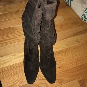 Brown suede knee high boots super comfy!
